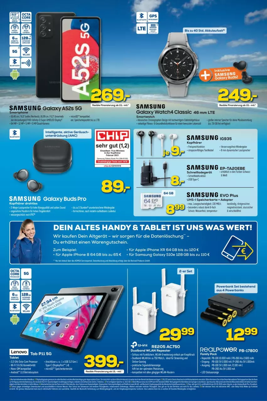 Aktueller Prospekt Euronics - Prospekte - von 15.06 bis 22.06.2022 - strona 3 - produkty: adapter, akku, Bank, eis, ente, Intel, kopfhörer, microsd, powerbank, Samsung, smartwatch, Ti