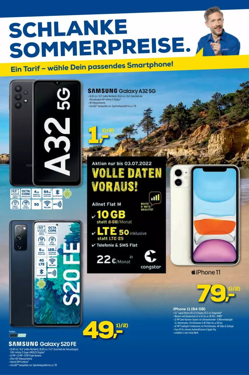 Aktueller Prospekt Euronics - Prospekte - von 15.06 bis 22.06.2022 - strona 6 - produkty: congstar, iphone, iphone 11, tee, Ti