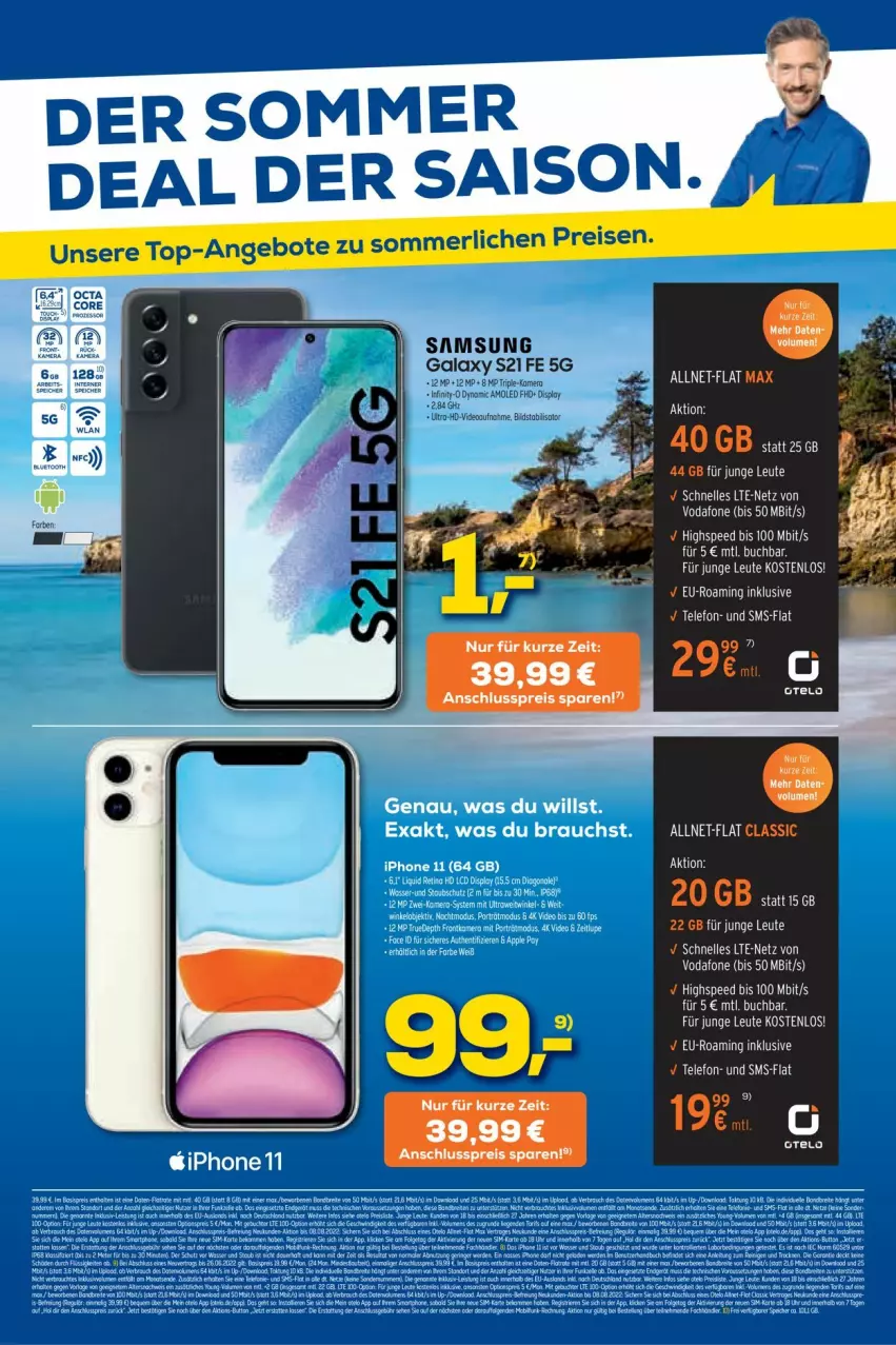 Aktueller Prospekt Euronics - Prospekte - von 15.06 bis 22.06.2022 - strona 9 - produkty: eis, ente, reis, Samsung, samsung galaxy, Samsung Galaxy S, Samsung Galaxy S21, spee, tee, telefon, Ti, vodafone