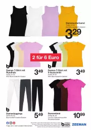 Gazetka promocyjna Zeeman - Prospekte - Gazetka - ważna od 15.03 do 15.03.2024 - strona 11 - produkty: Bau, baumwolle, bett, damen t-shirt, gin, hemd, kleid, leggings, LG, shirt, T-Shirt, Ti, Unterhemd, wolle