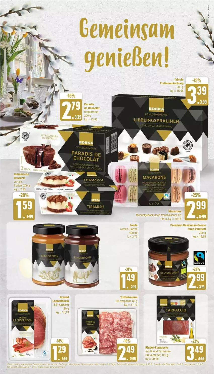 Aktueller Prospekt Edeka - Prospekte - von 18.03 bis 23.03.2024 - strona 3 - produkty: cola, pralinen, tee, Ti, tiramisu