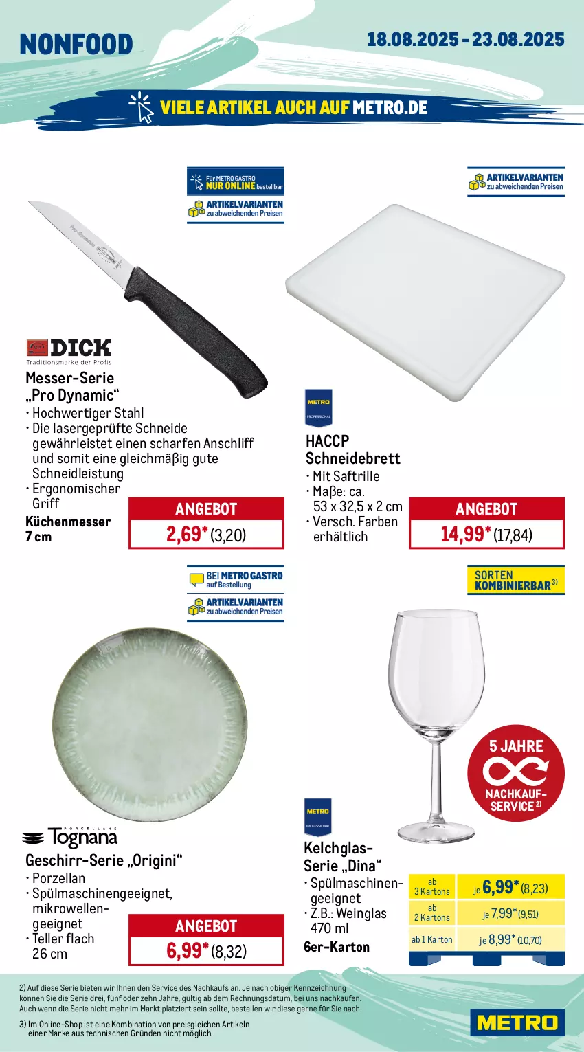 Aktueller Prospekt Metro - Wochen-Angebote Gastro - von 18.08 bis 23.08.2025 - strona 19 - produkty: ACC, angebot, auer, Behälter, eis, elle, geschirr, gin, küche, Küchen, messer, Metro, metro gastro, mikrowelle, reis, saft, Schere, schneidebrett, spülmaschinen, teller, Ti, Trockner, wärmepumpentrockner, wein