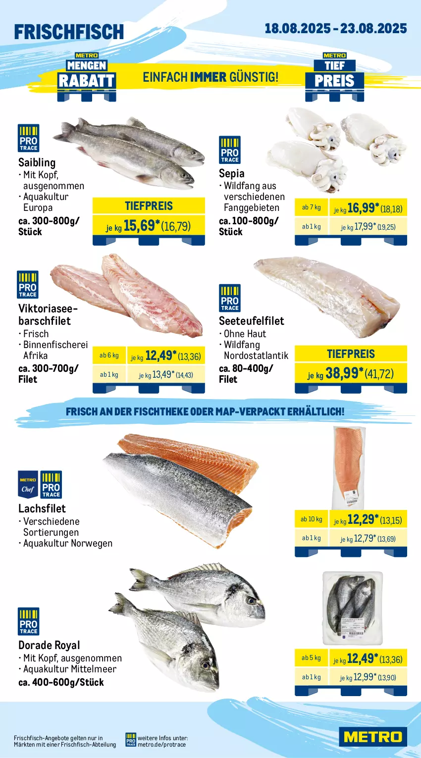 Aktueller Prospekt Metro - Wochen-Angebote Gastro - von 18.08 bis 23.08.2025 - strona 5 - produkty: Abtei, angebot, angebote, aqua, beutel, braten, burger, Dorade, dorade royal, eis, filet, fisch, fische, Fischer, fischtheke, fleisch, frischfisch, gewürz, hähnchenbrust, hamburger, lachs, lachsfilet, Metro, Ofen, reis, Ria, rind, rindfleisch, rwe, Saibling, Schere, schnitzel, schwein, schweine, Schweinelachs, Ti, tiefpreis, wein, weine, Wild