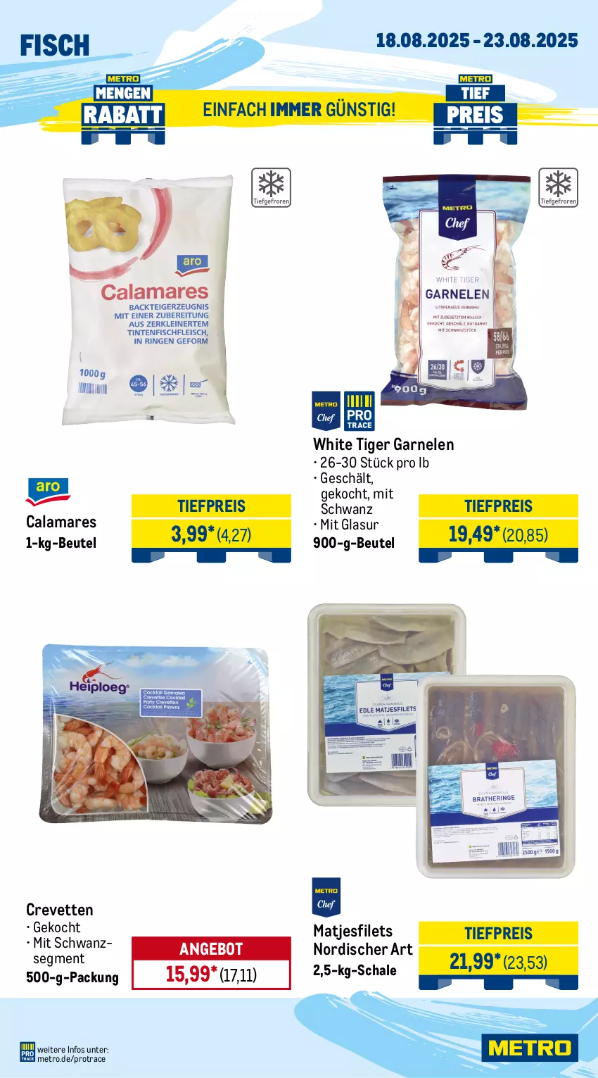 Aktueller Prospekt Metro - Wochen-Angebote Gastro - von 18.08 bis 23.08.2025 - strona 6 - produkty: angebot, beere, beeren, beutel, eis, Feigen, filet, filets, fisch, garnelen, himbeer, himbeere, himbeeren, honig, honigmelone, honigmelonen, matjes, Matjesfilet, matjesfilets, melone, melonen, Metro, obst, reis, Schal, Schale, Ti, tiefpreis