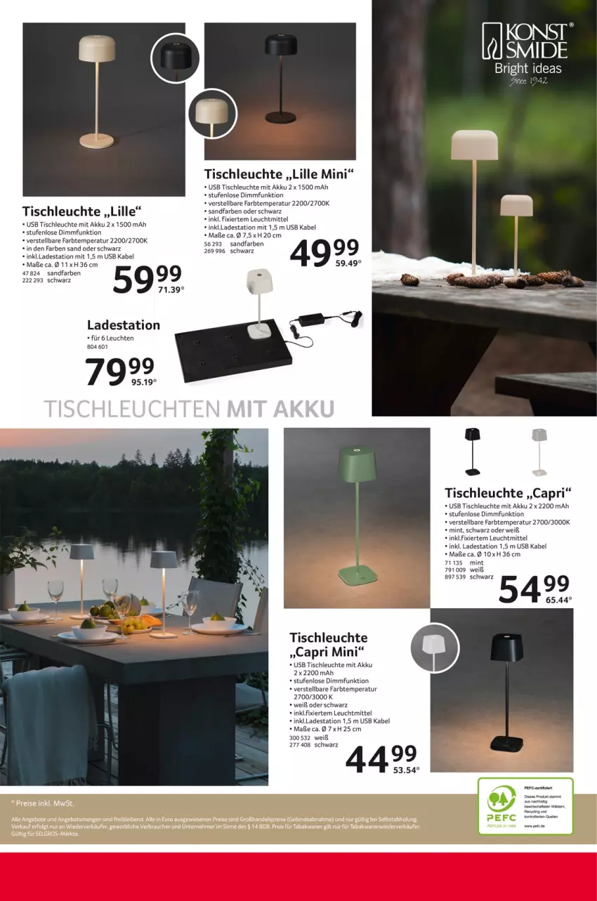 Aktueller Prospekt Selgros - Outdoor-Katalog - von 21.03 bis 29.05.2024 - strona 28 - produkty: akku, angebot, angebote, Cap, Clin, eis, Leuchte, leuchten, leuchtmittel, LG, mint, Rauch, reis, Ti, tisch, tischleuchte, usb