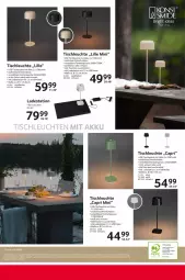 Gazetka promocyjna Selgros - Outdoor-Katalog - Gazetka - ważna od 29.05 do 29.05.2024 - strona 28 - produkty: akku, angebot, angebote, Cap, Clin, eis, Leuchte, leuchten, leuchtmittel, LG, mint, Rauch, reis, Ti, tisch, tischleuchte, usb