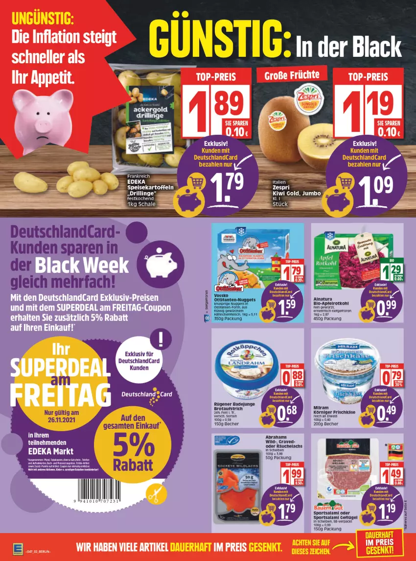 Aktueller Prospekt Edeka - Angebote der Woche - von 22.11 bis 27.11.2021 - strona 2