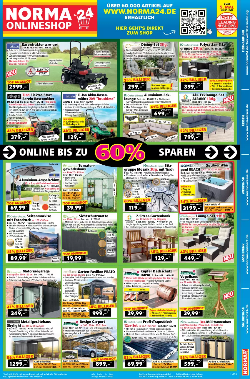 Aktueller Prospekt Norma - Norma - von 27.02 bis 16.03.2025 - strona 1 - produkty: akku, akku-rasenmäher, ampelschirm, angebot, apfel, Bank, batterie, Bona, braun, Brei, Carport, eis, Elektro, elle, Garten, gartenbank, Gewächshaus, glasplatte, gsw, hocker, Holz, kissen, kraft, ladegerät, latte, leine, LG, lounge-set, Mode, moskitonetz, ndk, pavillon, Pflanzkasten, pool, rasen, rasenmäher, Rasentraktor, Reinigung, reis, Ria, Rückenkissen, rwe, sac, Seitenmarkise, senf, sessel, sitzkissen, Sofa, Stühl, stuhl, Ti, tiernahrung, tisch, tomate, tomaten, uv-schutz, wasser, wein, weine, weinshop, ZTE