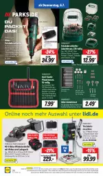 Gazetka promocyjna Lidl - Aktionsprospekt - Gazetka - ważna od 08.07 do 08.07.2023 - strona 28 - produkty: akku, Akku-Winkelschleifer, angebot, aufbewahrungstasche, Bau, deka, dell, edelstahl, eis, Elektro, elle, koffer, ladegerät, ladekabel, LG, Mode, ndk, Parkside, Pinzette, reis, Ria, Schal, Schale, stifte, Tasche, Ti, tisch, Tischbohrmaschine, usb, werkzeug, Winkelschleifer, Zangen, ZTE