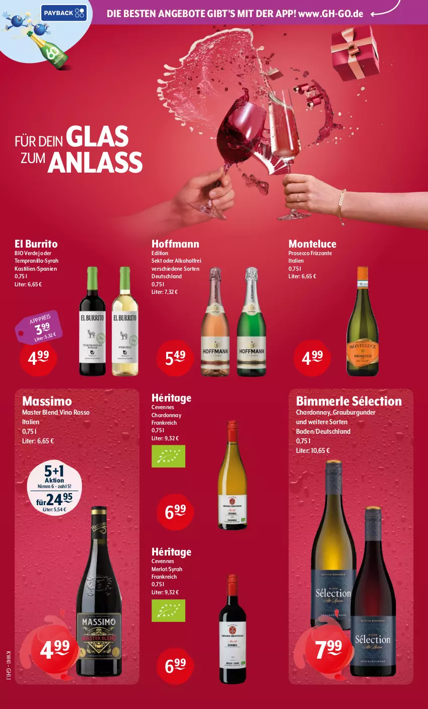 Aktueller Prospekt Getraenke Hoffmann - Prospekte - von 05.10 bis 10.10.2026 - strona 4 - produkty: alkohol, angebot, angebote, asti, Bad, bio, burgunder, chardonnay, ecco, eis, erde, frizzante, grauburgunder, merl, merlot, monte, prosecco, sekt, sim, tempranillo, Ti