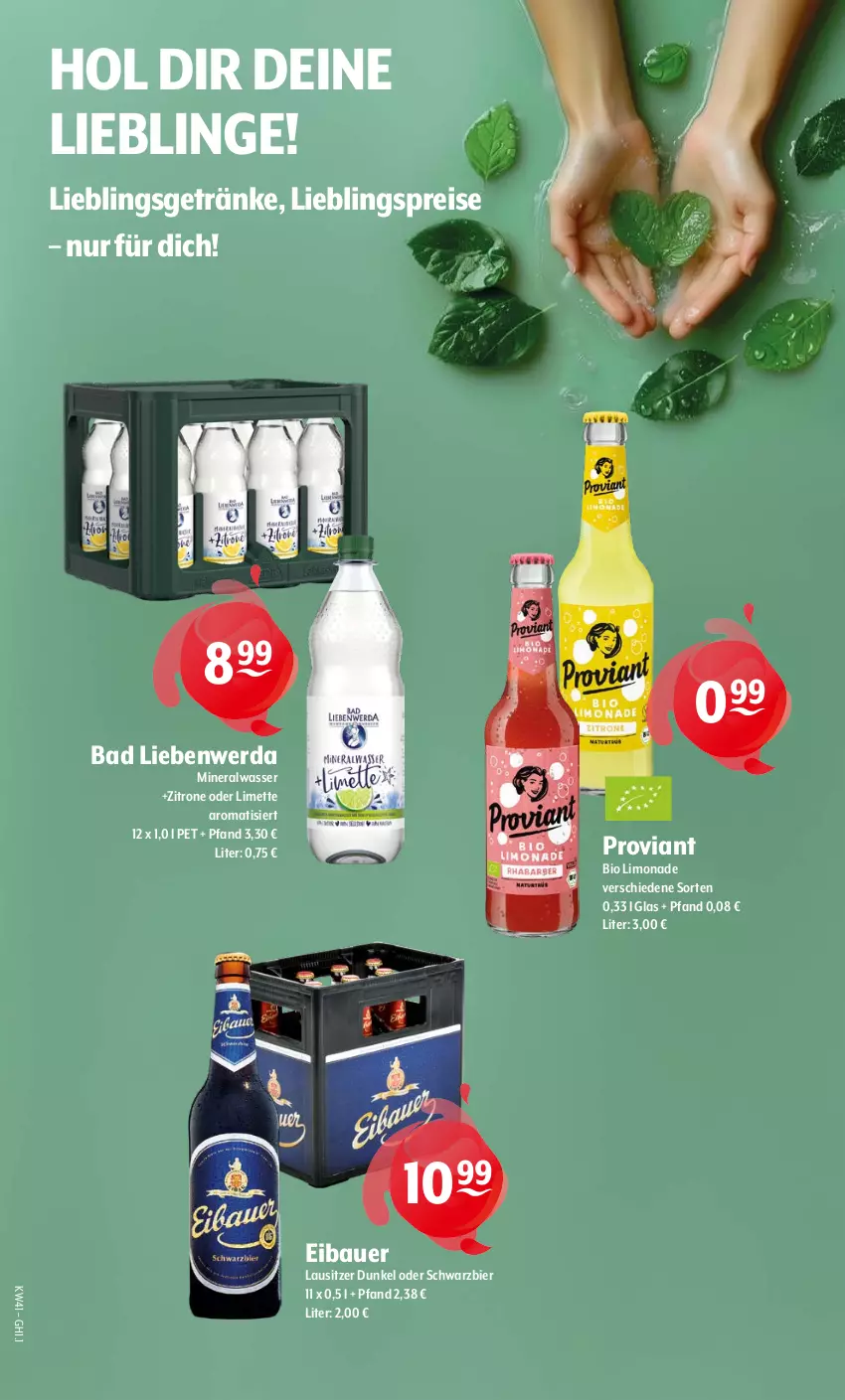 Aktueller Prospekt Getraenke Hoffmann - Prospekte - von 05.10 bis 10.10.2026 - strona 9 - produkty: Alwa, auer, Bad, Bad Liebenwerda, Bau, Bauer, bier, bio, bio limo, eis, getränk, getränke, limette, limo, limonade, Mett, mineralwasser, Proviant, reis, Ti, wasser, zitrone