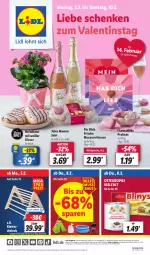 Gazetka promocyjna Lidl - Aktionsprospekt - Gazetka - ważna od 10.02 do 10.02.2024 - strona 1 - produkty: angebot, angebote, Bad, bio, brot, coupon, Donut, eis, jules mumm, mac, milka, mumm, reis, sekt, Ti, ZTE