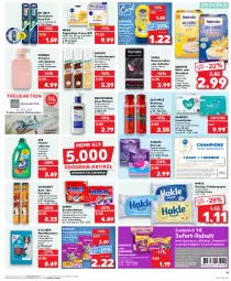 Gazetka promocyjna Kaufland - Prospekt - Gazetka - ważna od 04.09 do 04.09.2024 - strona 21 - produkty: aktionspreis, Alwa, Always, angebot, angebote, aqua, auer, bebivita, beef, beutel, Brei, bübchen, bürste, Cap, coupon, creme, deo, deospray, Discreet, Dr. Best, dreamies, drogerie-artikel, duschgel, eis, elle, feuchtes toilettenpapier, feuchttücher, Fleckenentferner, geschirr, gin, hakle, hundesnack, je 50-ml-tiegel, katzensnack, katzensnacks, Körperlotion, kraft, Lotion, milch, Mini-Würstchen, neutrogena, nivea, Old Spice, pampers, papier, pedigree, Q10, reiniger, reis, saft, shampoo, shampoo oder spülung, snack, snacks, sofort-rabatt, somat, spülung, syoss, Tagespflege, Ti, toilettenpapier, trockenfutter, Trockenshampoo, tücher, vita, vitakraft, whiskas, würstchen, Yo, zahnbürste, ZTE