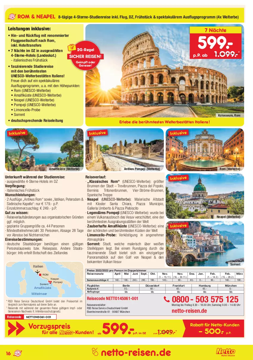 Aktueller Prospekt Netto Marken-Discount - Reisemagazin Januar - von 01.01 bis 31.01.2022 - strona 16 - produkty: Brei, brunnen, chia, eimer, eis, elle, limo, mab, Persona, preisvorteil, pril, rama, reis, reiseveranstalter, reiseverlauf, Ria, Ti, uhr, usb