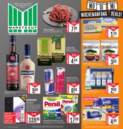 Gazetka promocyjna Edeka - Angebote der Woche - Gazetka - ważna od 14.10 do 14.10.2023 - strona 1 - produkty: akku, Alwa, amaro, auer, Becher, butter, dallmayr, drink, eis, elle, energy drink, flasche, fleisch, frontkamera, hackfleisch, hackfleisch gemischt, joghur, joghurt, kaffee, kamera, Laufen, meggle, mineralwasser, natur, Naturpark Quelle, persil, persil waschmittel, pet-flasche, pet-flaschen, rama, ramazzott, ramazzotti, red bull, reis, rind, rindfleisch, schnellladefunktion, schwein, schweine, sim, Streichzart, Tasche, taschen, taschentücher, tassimo, Tempo, Ti, tücher, universal pulver, waschmittel, wasser, wein, weine, zott, ZTE