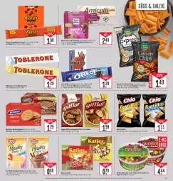 Gazetka promocyjna Edeka - Angebote der Woche - Gazetka - ważna od 14.10 do 14.10.2023 - strona 13 - produkty: amicelli, butter, chips, creme, Dr. Oetker, eis, gin, haribo, Hefe, katjes, keks, kekse, linsen, mikado, milch, oreo, Paradies Creme, Reese's, reis, ritter, ritter sport, salz, schoko, schokolade, schokowürfel, Sport, Ti, toblerone, tortilla, tortillas, vanille, vollmilch, Waffelröllchen, würfel, ZTE