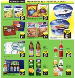 Gazetka promocyjna Edeka - Angebote der Woche - Gazetka - ważna od 14.10 do 14.10.2023 - strona 27 - produkty: Becher, bier, blume, blumen, blumenöl, bügel, bügelflasche, campari, Dr. Oetker, eis, elle, flasche, frucht, Fruchtquark, gin, Golden Longs, Hefe, joghur, joghurt, kakao, Kamill, kamille, Käse, kellerbier, mascarpone, mccain, milram, müsli, Nektar, nuss, papier, quark, rahmjoghurt, rapsöl, reis, ritter, ritter sport, saft, sonnenblume, sonnenblumen, sonnenblumenöl, Sport, steak, tee, Ti, toilettenpapier, vita, vitalis, vitalis müsli, volvic, weihenstephan, ZTE