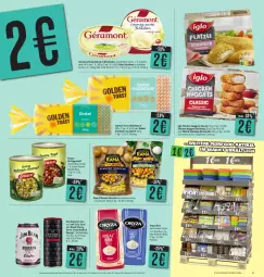 Gazetka promocyjna Edeka - Angebote der Woche - Gazetka - ważna od 14.10 do 14.10.2023 - strona 3 - produkty: bohne, bohnen, chicken nuggets, cola, eintopf, eis, erasco, fertiggericht, französischer weichkäse, géramont, gnocchi, golden toast, iglo, jim beam, Käse, lack, milch, milchreis, mozzarella, nuggets, oryza, pfanne, pfannen, Rana, reis, rel, sandwich, schinken, Three Sixty, Ti, toast, topf, vodka, weichkäse, ZTE