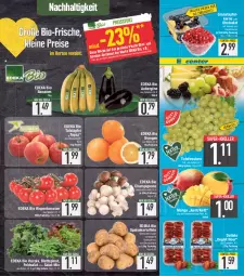 Gazetka promocyjna E Center - Angebote der Woche - Gazetka - ważna od 15.04 do 15.04.2023 - strona 2 - produkty: ananas, apfel, aubergine, banane, bananen, beere, beeren, beutel, bio, blattspinat, braun, champignon, champignons, champignons braun, cola, Datteln, deka, edeka bio, eis, ente, feldsalat, gin, grana, granatapfel, heidelbeere, heidelbeeren, kartoffel, kartoffeln, mango, obst, orange, orangen, Rana, reis, rispentomaten, rucola, salat, Schal, Schale, speisekartoffeln, spinat, super-knüller, tafeläpfel, tafeltrauben, Ti, tomate, tomaten, trauben