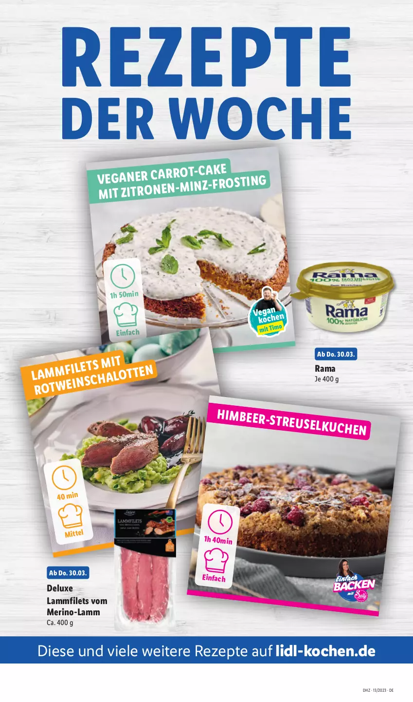 Aktueller Prospekt Lidl - Aktionsprospekt - von 27.03 bis 01.04.2023 - strona 59 - produkty: filet, filets, lamm, Lammfilets, rama, rezept, rezepte, Schal, Ti, zitrone, zitronen