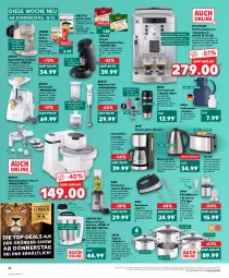 Gazetka promocyjna Kaufland - Gazetka - ważna od 21.12 do 21.12.2022 - strona 24 - produkty: angebot, angebote, auer, auto, backofen, Becher, Behälter, bella crema, bohne, bohnen, bosch, brötchen, brötchenaufsatz, De'Longhi, decke, Deckel, dressing, edelstahl, edelstahlmesser, eier, Eierbecher, eis, elle, emsa, filterkaffee, finesse, flasche, fleisch, getränk, getränke, gewürz, Glasdeckel, handmixer, herdarten, intenso, isolierkanne, jacobs, jacobs tassimo, kaffee, kaffee-pads, kaffeekapseln, kaffeemaschine, kaffeevollautomat, knoblauch, Kocher, küche, Küchen, küchenmaschine, leine, mac, melitta, Messbecher, messer, milch, Mixer, Ofen, Philips, Reinigung, rezept, rwe, sauce, saucen, Schal, Schneebesen, schüssel, senseo, Signal, sim, spaghetti, spülmaschinen, stabmixer, standmixer, tagliatelle, tasse, tassimo, tefal, Ti, toast, toaster, topf, Topfset, travel mug, überhitzungsschutz, wasser, wasserfilter, wasserkocher, wassertank, WMF, Zerkleinerer, ZTE