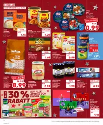 Gazetka promocyjna Kaufland - Gazetka - ważna od 21.12 do 21.12.2022 - strona 4 - produkty: angebot, barilla, Becher, beutel, bohne, bohnen, bolognese, creme, Doppelkekse, eis, espresso, filet, filets, frucht, Garten, gin, hering, Herings, heringsfilets, jacobs, kaffee, kaffeespezialitäten, kartoffel, Kartoffelpüree, keks, kekse, knorr, Kraut, lavazza, löslicher kaffee, maggi, milch, milka, mit frucht, mühlhäuser, oreo, pesto, pfanni, pflaume, pflaumen, pflaumenmus, püree, ravioli, reis, ring, schinken, spaghetti, spaghetti bolognese, Spezi, Ti, tisch, würfel, ZTE