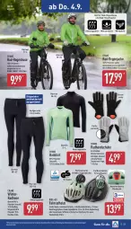 Gazetka promocyjna Aldi Nord - Von Montag - Gazetka - ważna od 06.09 do 06.09.2025 - strona 23 - produkty: bio, eis, Fahrrad, fahrradhelm, Finish, gin, handschuhe, hose, insektenschutz, Jacke, Kinder, Ria, rücklicht, schuhe, Schutznetz, sekt, shirt, Ti, Tiere, touchscreen, wasser, ZTE