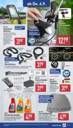 Gazetka promocyjna Aldi Nord - Von Montag - Gazetka - ważna od 06.09 do 06.09.2025 - strona 25 - produkty: adapter, akku, auto, dell, elle, Fahrrad, Fahrradschloss, felgen, Felgenreiniger, fenster, flasche, gin, Kette, lack, Lampe, latte, Laufen, LG, Mantel, Mode, Regenschutz, reifen, reiniger, rel, Ria, Roller, rücklicht, schlauch, schutzhülle, smartphone, smartphones, sonax, Tasche, Ti, tisch, touchscreen, wasser, werkzeug, ZTE