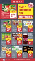 Gazetka promocyjna Aldi Nord - Von Montag - Gazetka - ważna od 06.09 do 06.09.2025 - strona 30 - produkty: aldi, angebot, angebote, aufstrich, aus der tiefkühlung, bio, bolognese, brot, champignon, champignons, chili, creme, cremesuppe, eis, feinschmecker, frosta, frucht, Garten, gin, halbfettmargarine, knorr, knorr fix, kräuter, lätta, maggi, margarine, nuii, pfanne, pflaume, pflaumen, reis, salat, salatkrönung, sauce, Soße, spaghetti, spaghetti bolognese, spargel, stieleis, suppe, Ti, tiefpreis, trolli, wagner, zucker