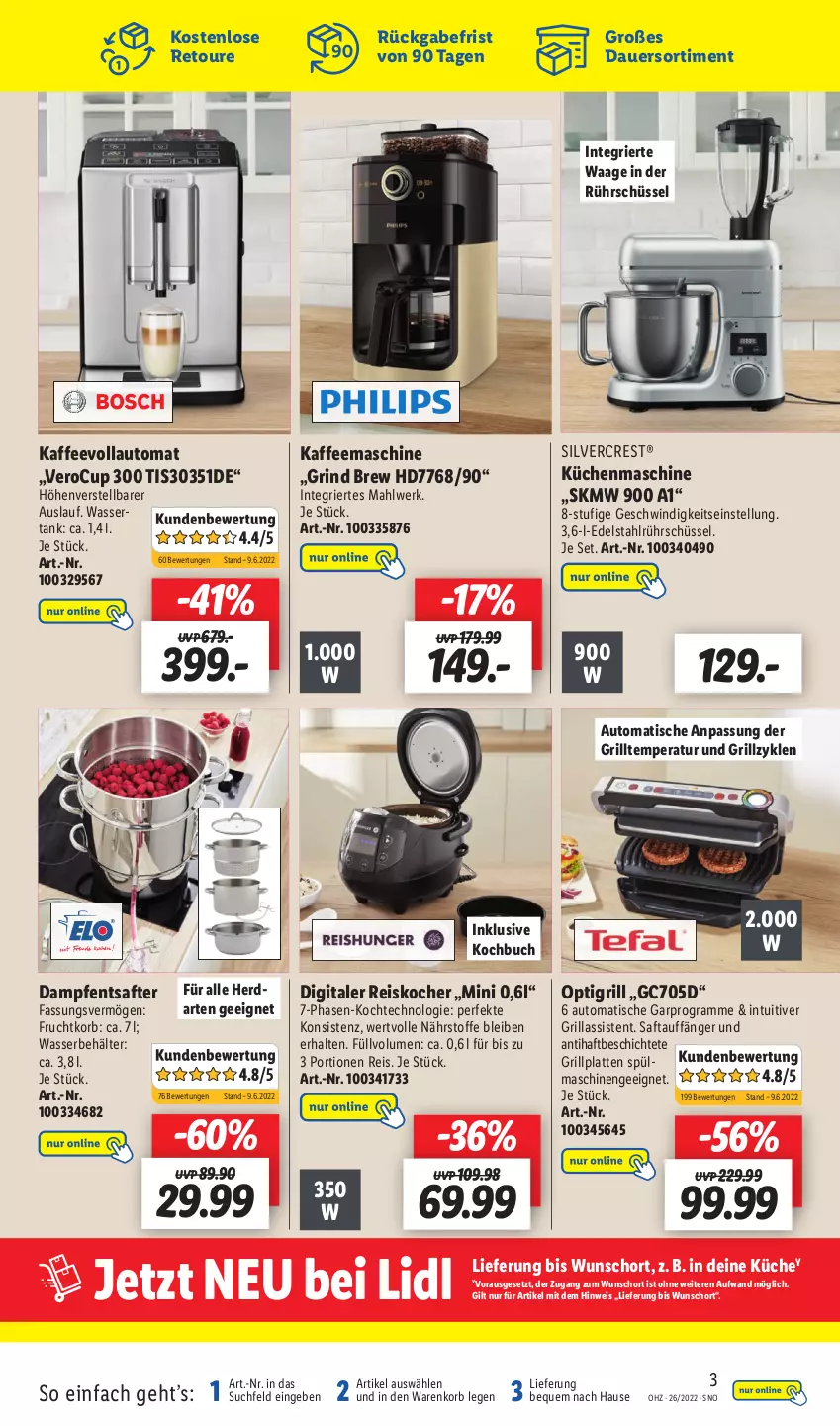 Aktueller Prospekt Lidl - Wochen-Highlights im Onlineshop - von 27.06 bis 03.07.2022 - strona 5 - produkty: auer, auto, Behälter, buch, edelstahl, eis, Entsafter, frucht, grill, grillplatte, herdarten, kaffee, kaffeemaschine, kaffeevollautomat, Kocher, korb, küche, Küchen, küchenmaschine, latte, reis, rind, Rührschüssel, saft, schüssel, silvercrest, spülmaschinen, Ti, tisch, Waage, wasser, wassertank