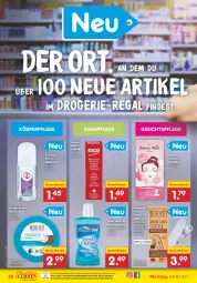 Gazetka promocyjna Netto Marken-Discount - Filial-Angebote - Gazetka - ważna od 09.07 do 09.07.2022 - strona 22 - produkty: auer, bio, butter, creme, dauertiefpreis, deo, deo roll-on, eis, gesichtspflege, kokos, kokosöl, körperpflege, kosmetik, Maske, mundspülung, ndk, Odol, regal, reis, roll-on, rwe, spülung, Ti, tiefpreis, usb, versandkostenfrei, wasser, zahncreme