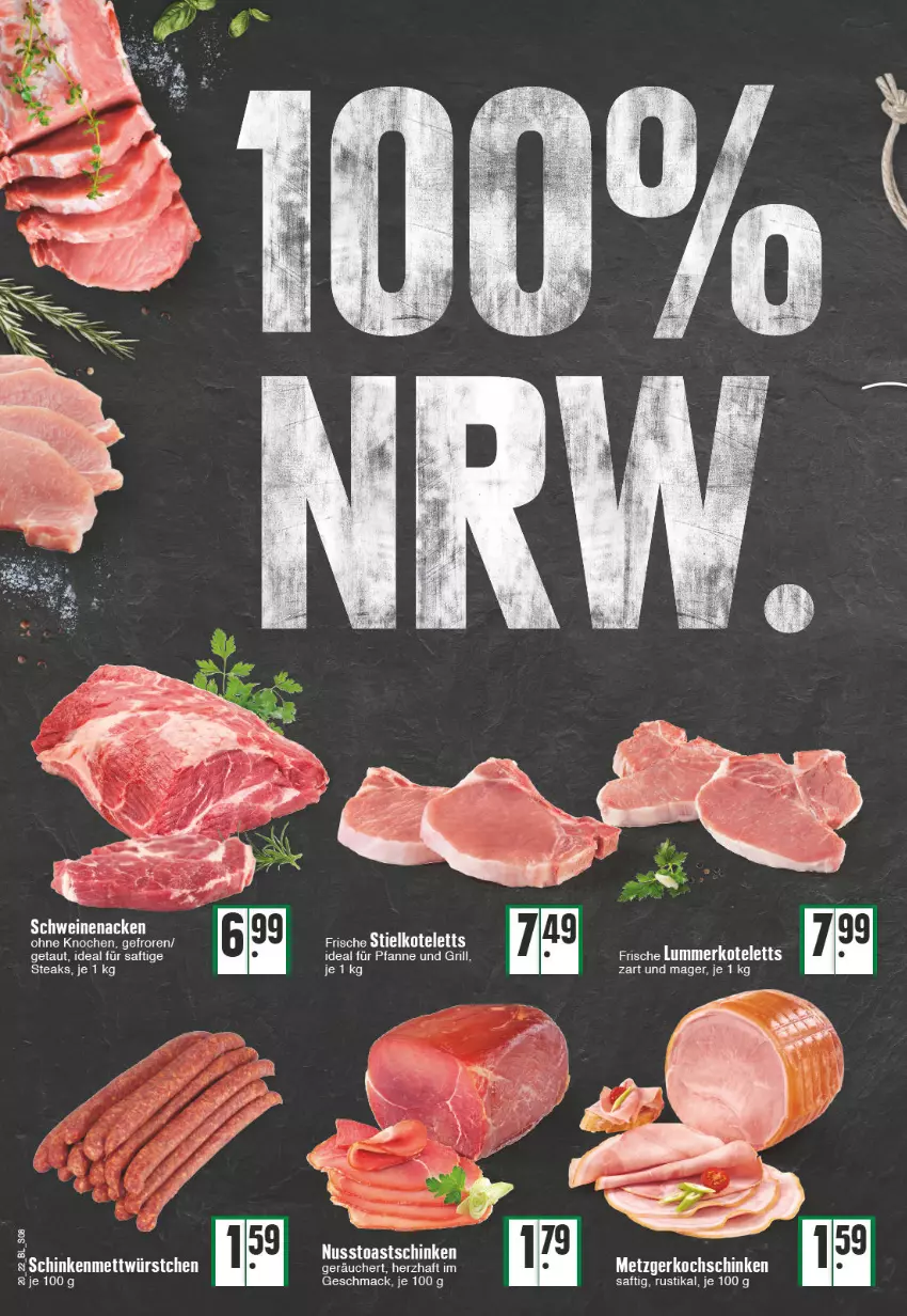 Aktueller Prospekt Edeka - Angebote der Woche - von 16.05 bis 21.05.2022 - strona 8 - produkty: eis, grill, kotelett, mac, nuss, pfanne, reis, saft, schinken, schwein, schweine, schweinenacken, steak, steaks, Ti, toast, Toastschinken, wein, weine