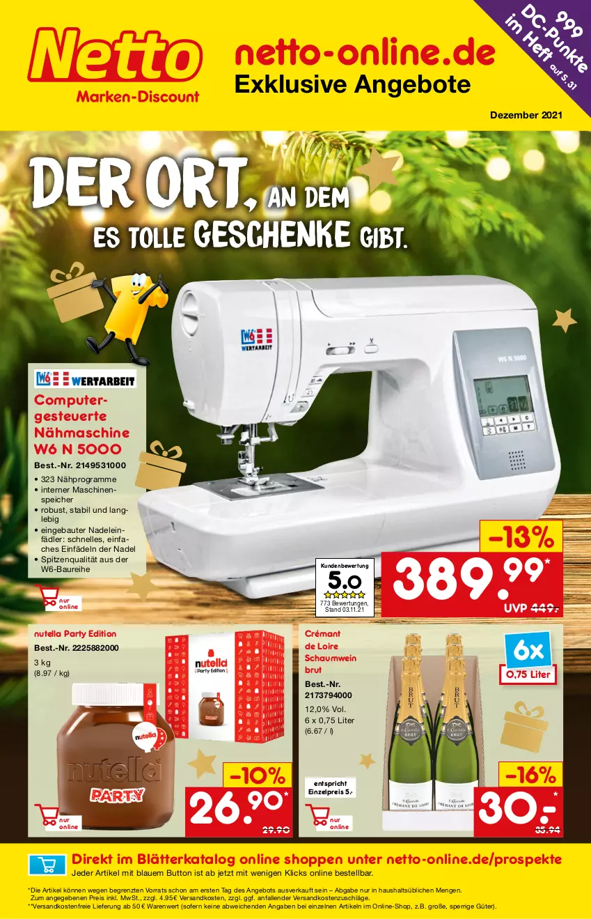 Aktueller Prospekt Netto Marken-Discount - Online-Magazin Dezember - von 01.12 bis 31.12.2021 - strona 1