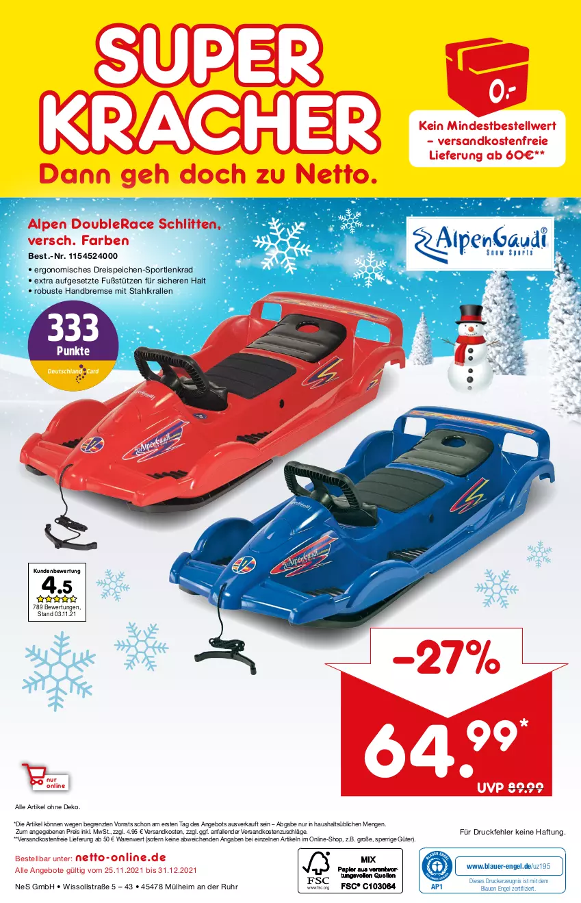 Aktueller Prospekt Netto Marken-Discount - Online-Magazin Dezember - von 01.12 bis 31.12.2021 - strona 48