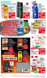 Gazetka promocyjna Kaufland - Gazetka - ważna od 07.12 do 07.12.2022 - strona 26 - produkty: angebot, angebote, Bebe, beutel, bio, body, body lotion, body milk, Brei, cottonelle, coupon, deo, deodorant, duschgel, elle, feuchtigkeitspflege, feuchttücher, freche freunde, frucht, gillette, gliss, gliss kur, haarspray, Lotion, nivea, oder schaumfestiger, Reinigung, reinigungstücher, roll-on, rucksack, sac, schaumfestiger, schwarzkop, schwarzkopf, shampoo, shampoo oder spülung, snack, spülung, syoss, Ti, tücher, Yo, ZTE, zucker