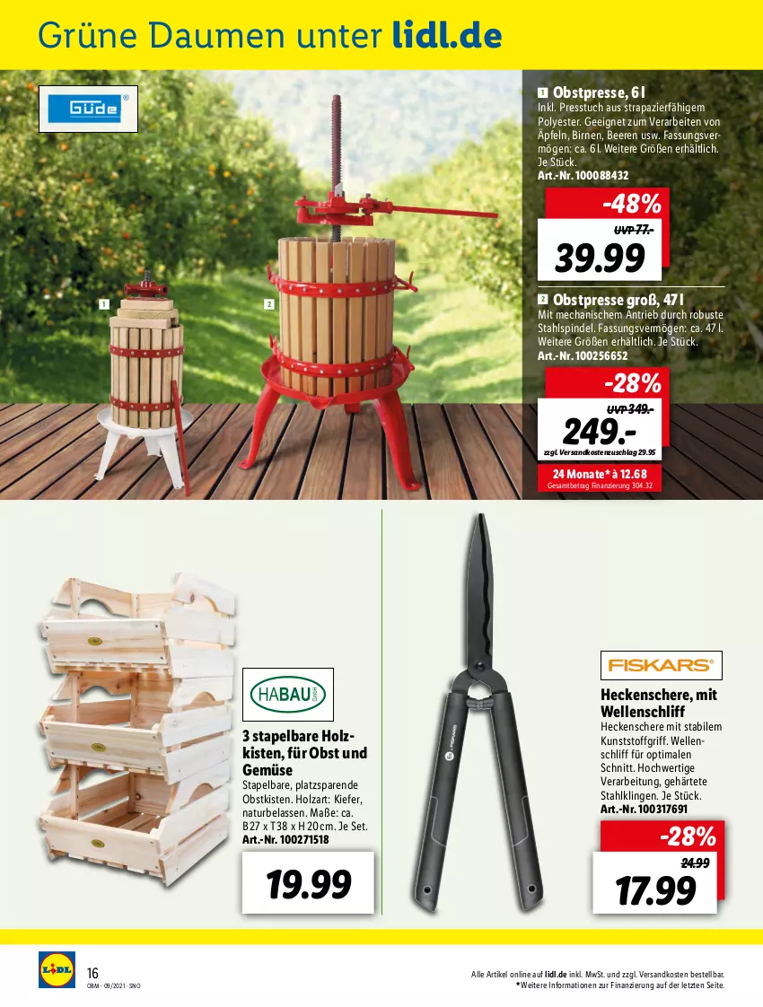 Aktueller Prospekt Lidl - Aktuelle Onlineshop-Highlights - von 01.09 bis 30.09.2021 - strona 16