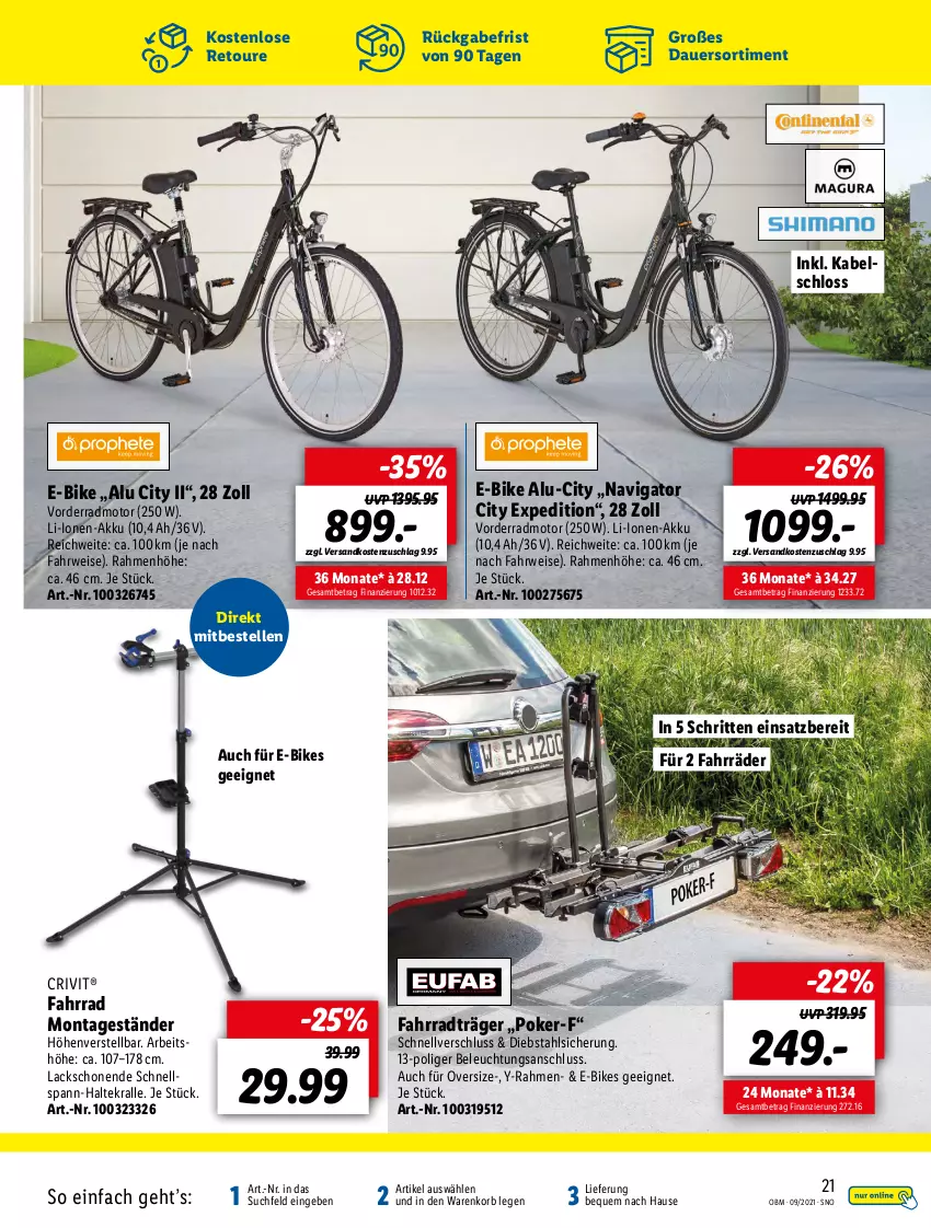 Aktueller Prospekt Lidl - Aktuelle Onlineshop-Highlights - von 01.09 bis 30.09.2021 - strona 21