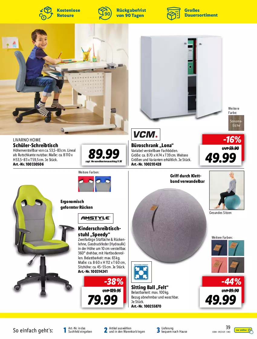 Aktueller Prospekt Lidl - Aktuelle Onlineshop-Highlights - von 01.09 bis 30.09.2021 - strona 39