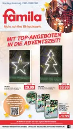 Gazetka promocyjna Famila - Prospekte - Gazetka - ważna od 28.10 do 28.10.2023 - strona 1 - produkty: an weihnachten, jever, Kette, leds, LG, lichterkette, rel, Ti, weihnachten, Weste, Wild