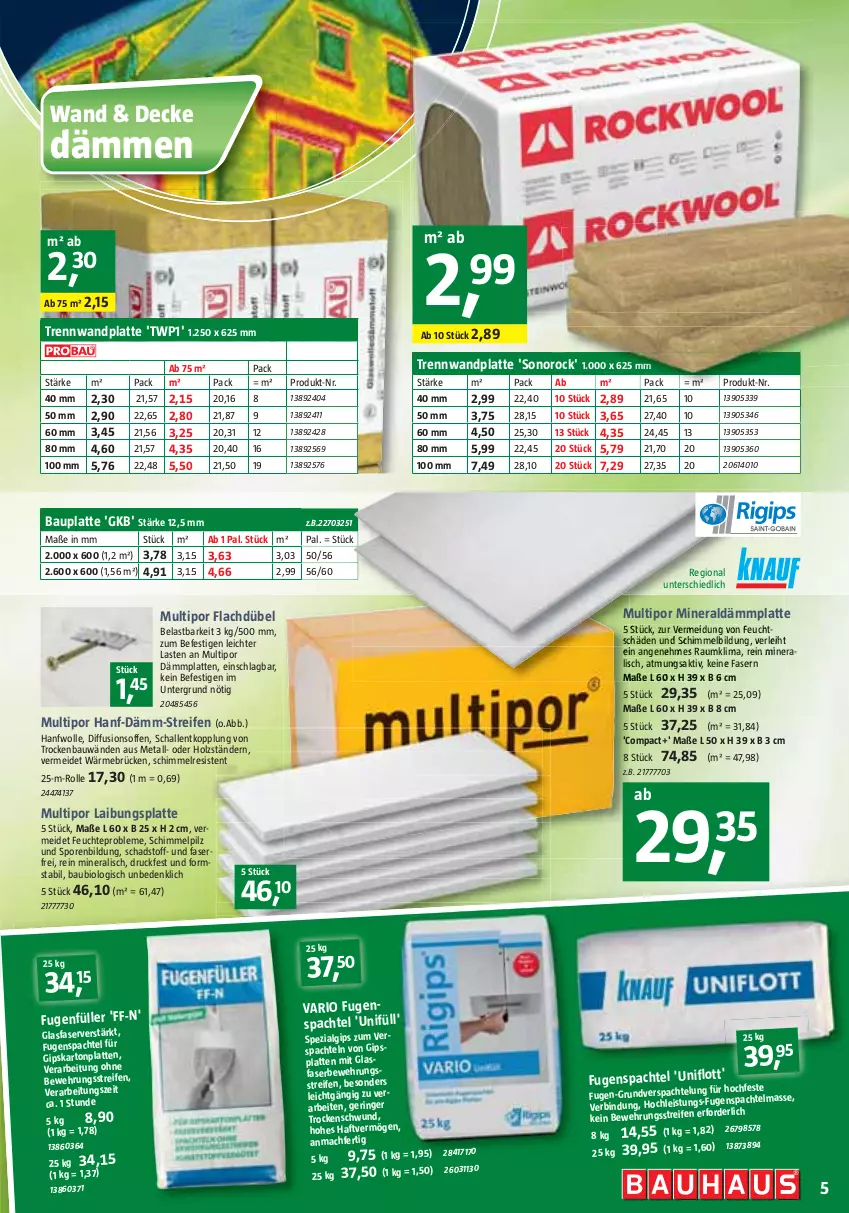 Aktueller Prospekt Bauhaus - Prospekte - von 03.09 bis 01.10.2022 - strona 5 - produkty: Bau, bio, decke, eis, Holz, latte, LG, mac, reifen, ring, Schal, spachtel, Spezi, tepro, Ti, wolle