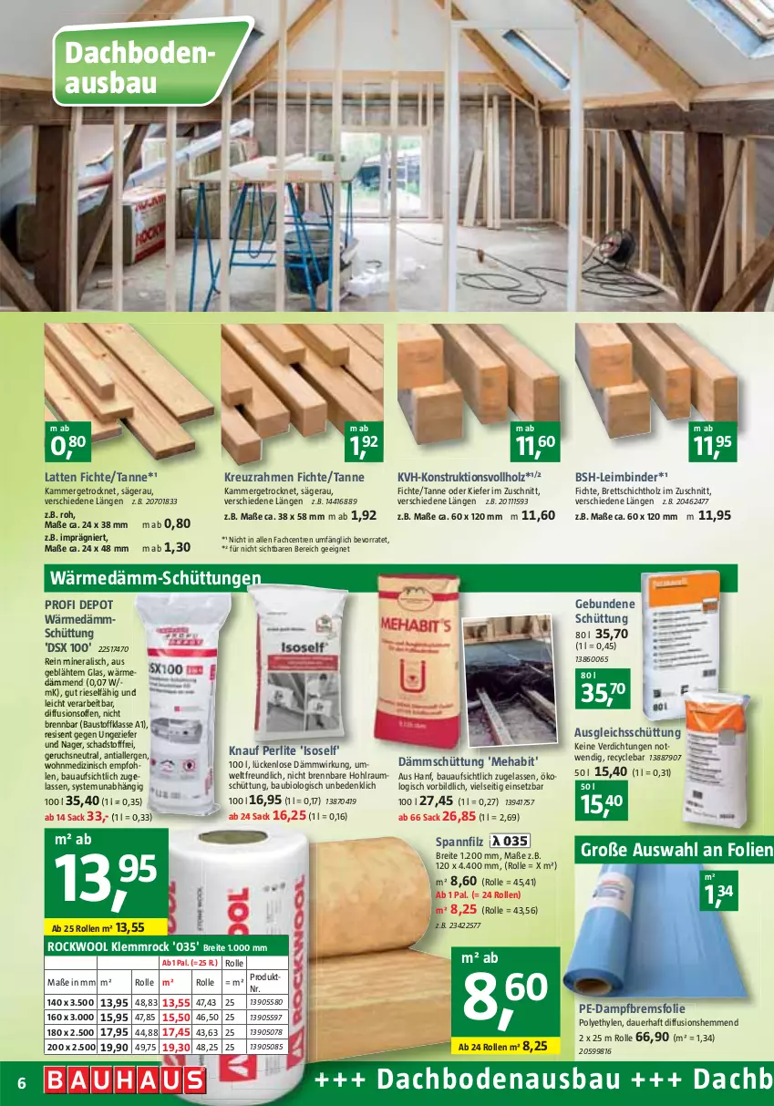 Aktueller Prospekt Bauhaus - Prospekte - von 03.09 bis 01.10.2022 - strona 6 - produkty: auer, Bau, bio, Brei, Holz, knauf, latte, sac, säge, Ti, usb