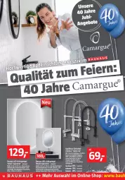 Gazetka promocyjna Bauhaus - Prospekte - Gazetka - ważna od 01.10 do 01.10.2022 - strona 18 - produkty: angebot, angebote, Bau, brause, edelstahl, Einhebelmischer, geschirr, lack, Laufen, led-licht, LED-Lichtspiegel, Leuchte, schläuche, spiegel, Ti, tisch