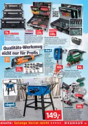 Gazetka promocyjna Bauhaus - Prospekte - Gazetka - ważna od 01.10 do 01.10.2022 - strona 45 - produkty: aldi, Arbeitsleuchte, arbeitsplatte, auer, aust, auto, Brei, eis, Elektro, elle, Ergee, Garten, Holz, koffer, latte, Leuchte, LG, sac, säge, stichsäge, tee, Ti, tisch, Tischbohrmaschine, werkzeug, werkzeuge