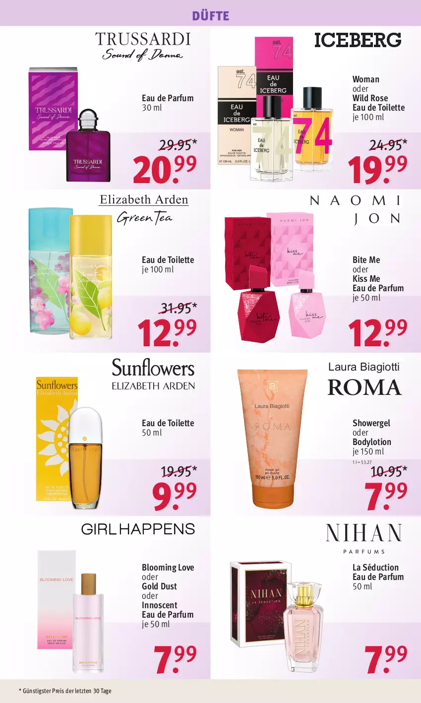 Aktueller Prospekt Rossmann - Prospekte - von 07.08 bis 11.08.2023 - strona 13 - produkty: body, bodylotion, Eau de parfum, eau de parfum 30 ml, eau de parfum 50 ml, eau de toilette, eau de toilette 50 ml, eis, laura biagiotti, Lotion, parfum, reis, Ti, Wild, ZTE