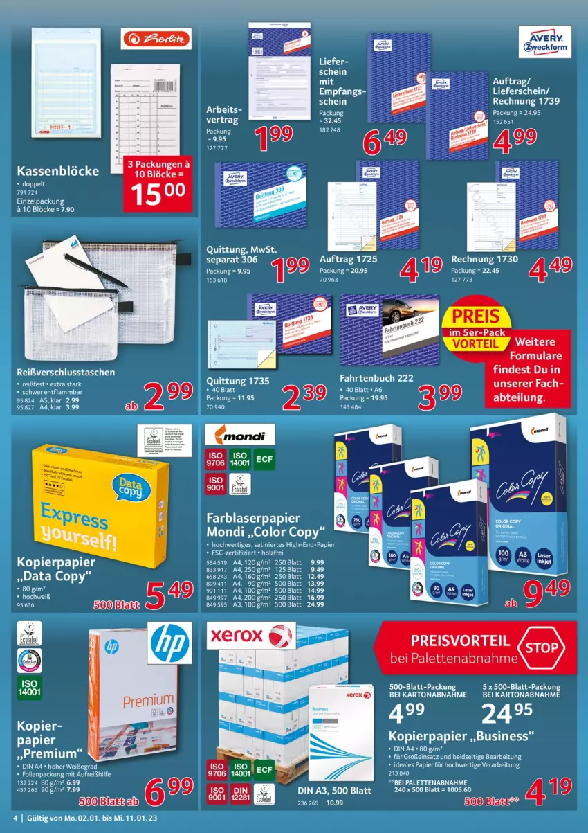 Aktueller Prospekt Selgros - Büro Kompakt - von 02.01 bis 11.01.2023 - strona 4 - produkty: Bad, buch, din a4, eis, erde, Holz, jbl, kopierpapier, Palette, papier, preisvorteil, reis, ritter, Ti, weck