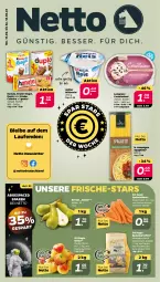 Gazetka promocyjna Netto - Woche 7 - Gazetka - ważna od 18.02 do 18.02.2023 - strona 1 - produkty: Birnen, cremissimo, duplo, eis, hanuta, kartoffel, kartoffeln, Kinder, kinder country, kinder riegel, langnese, langnese cremissimo, Laufen, mehl, milch, milchreis, möhren, Müller, reis, riegel, sac, sim, spaghetti, speisekartoffeln, speisemöhren, Ti