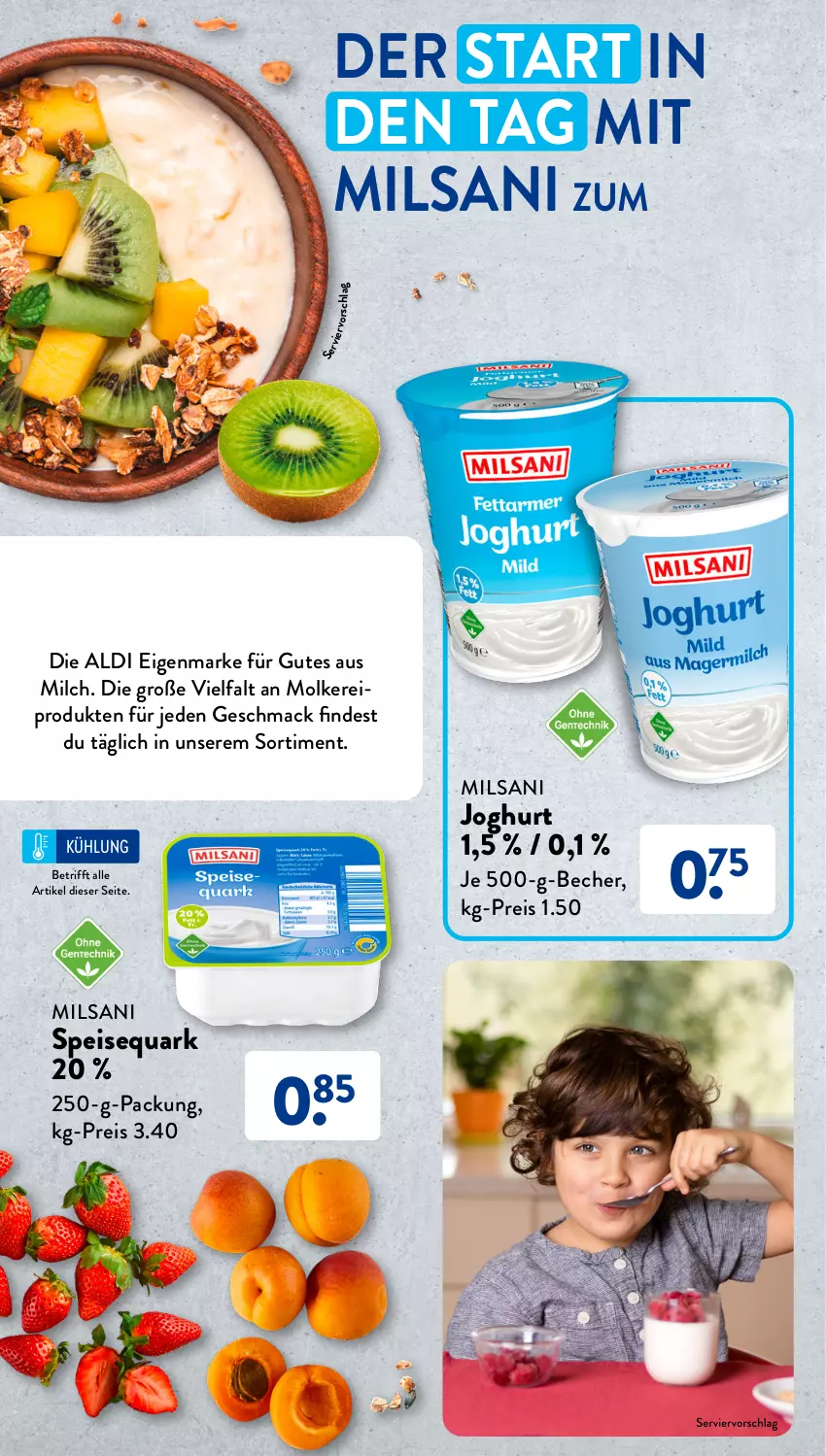 Aktueller Prospekt AldiSud - Entdecke unser Sortiment - von 01.08 bis 31.08.2023 - strona 2 - produkty: aldi, Becher, eis, joghur, joghurt, mac, milch, molkereiprodukte, quark, reis, speisequark, Ti