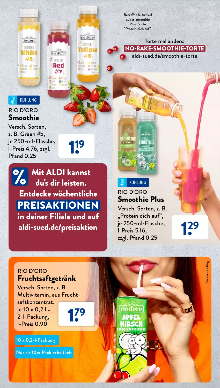 Aktueller Prospekt AldiSud - Entdecke unser Sortiment - von 01.08 bis 31.08.2023 - strona 21 - produkty: aldi, decke, eis, flasche, frucht, fruchtsaft, fruchtsaftgetränk, getränk, reis, saft, smoothie, Ti, torte, vita