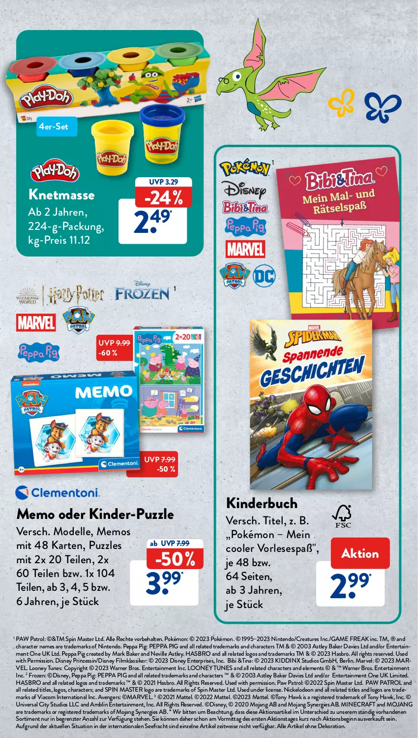 Aktueller Prospekt AldiSud - Entdecke unser Sortiment - von 01.08 bis 31.08.2023 - strona 29 - produkty: alle artikel ohne dekoration, buch, dekoration, dell, deo, disney, eis, elle, ente, gin, Hasbro, Kinder, Kinderbuch, Mattel, Mode, nintendo, Paw Patrol, Peppa Pig, Puzzle, reis, rel, Ti, ZTE