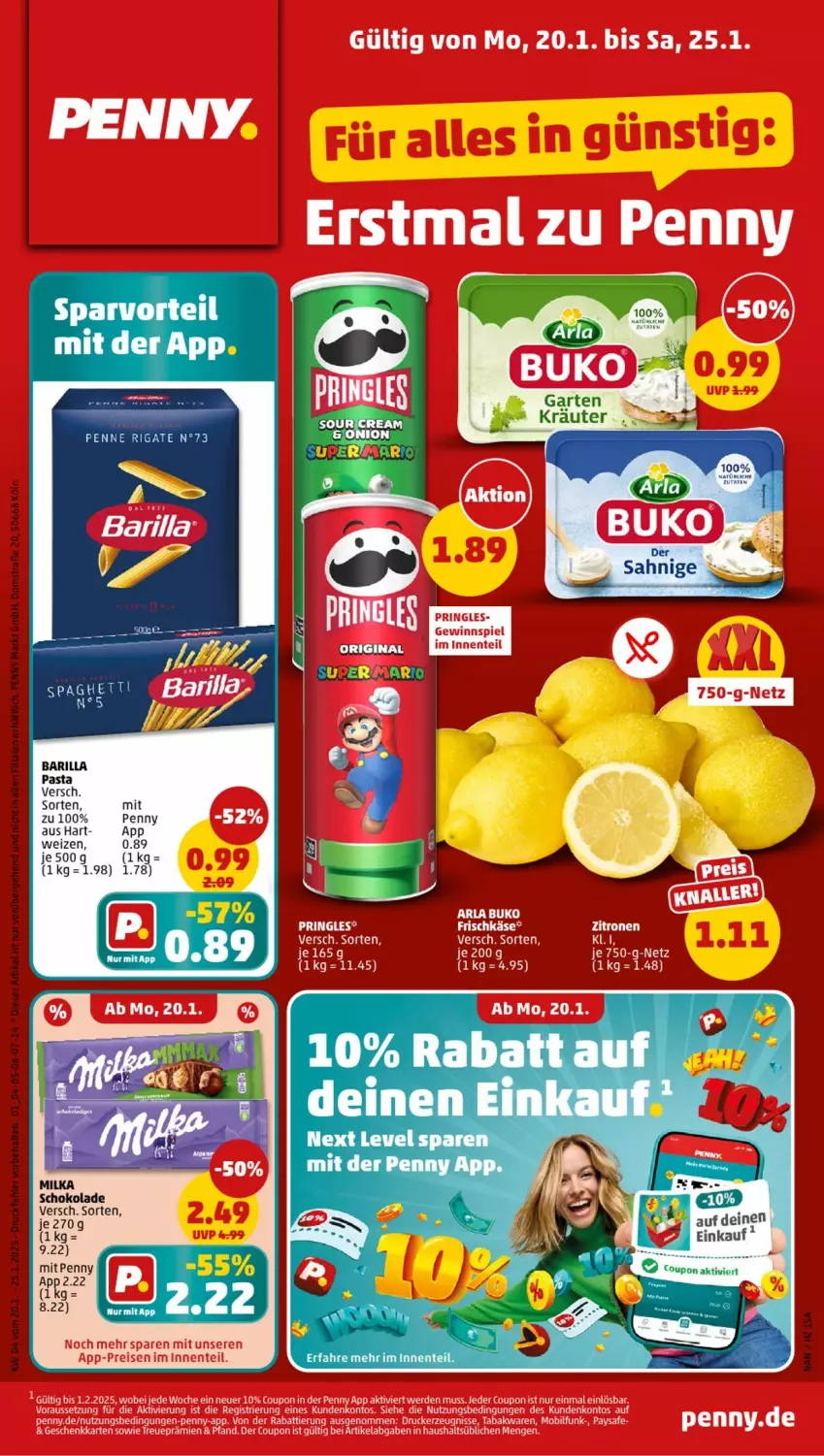 Aktueller Prospekt Penny - Prospekte - von 20.01 bis 25.01.2025 - strona 1 - produkty: barilla, ente, Garten, Kraut, pasta, schoko, schokolade, Ti